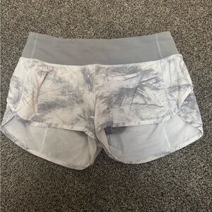lululemon athletica Gray and White Athletic Shorts